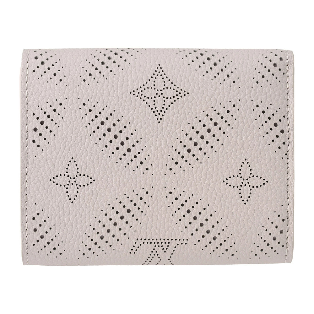 Louis Vuitton Bifold Wallet Mahina Portefeuille Iris Leather Greige Gray - Picture 2 of 9